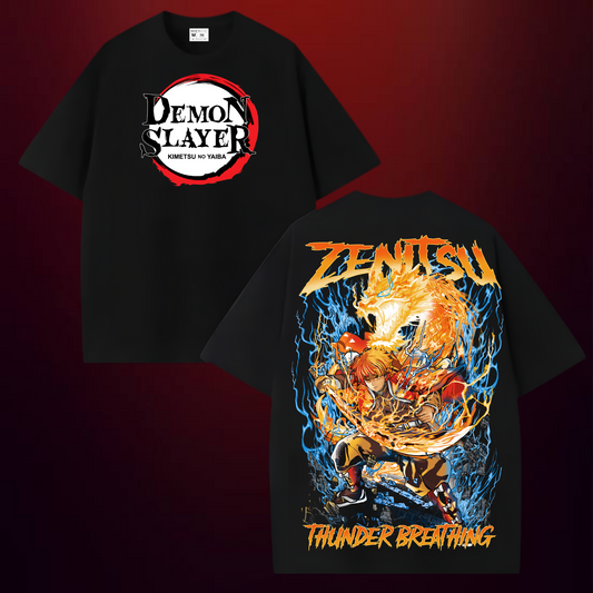Flaming Thunder God-Zenitsu Oversized Tshirt